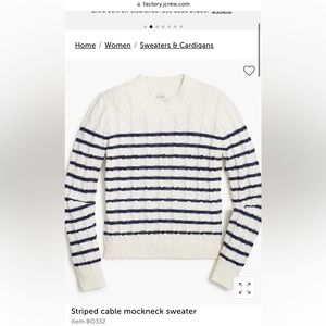 Factory J Crew mock neck striped sweater